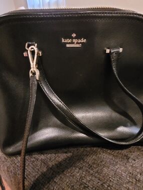 kate spade Black Leather Satchel Handbag
